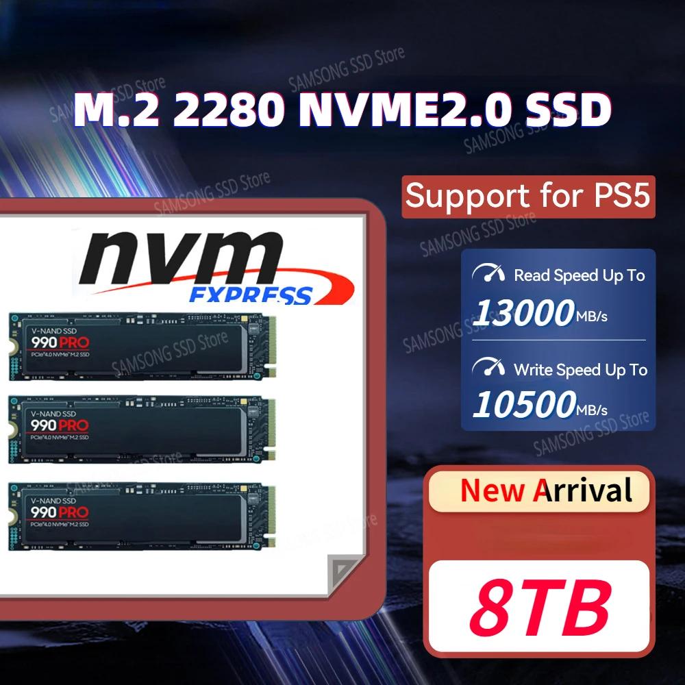 2024  990PRO ָ Ʈ ϵ ̺, Ʈ PC PS5  SSD M2 2280 PCIe 5.0 NVME 2.0 б, 13000 MB/S, 8TB, 2TB, 4TB